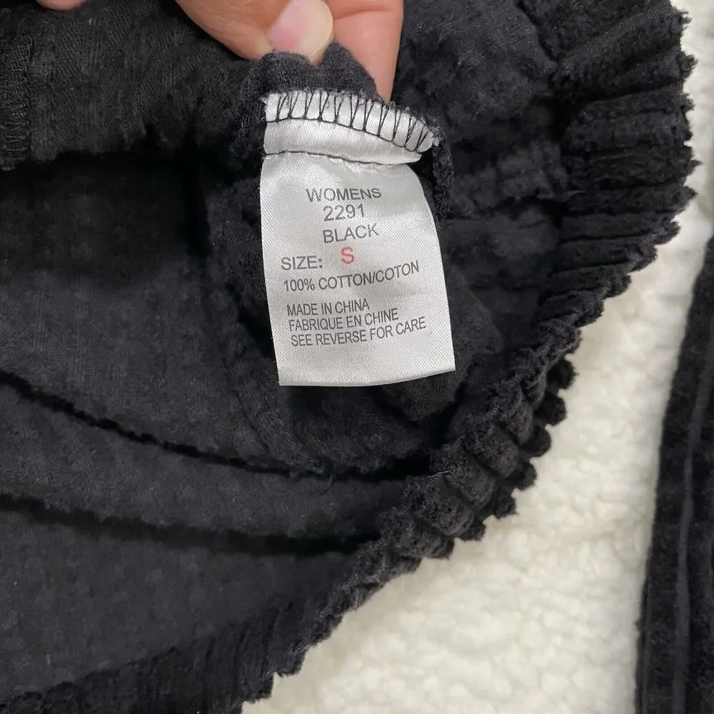 Woolrich Womens Size Small Black Wide Wale Corduroy Jacket Coat Full Zip 2291